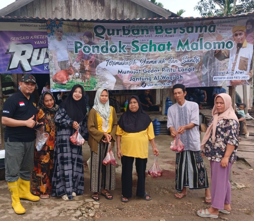 Rayakan Idul Adha, Pondok Sehat Malomo Sembelih Hewan Kurban di Tiga Lokasi