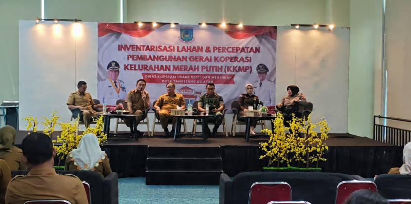 Perkuat Sinergi Lintas Sektoral dalam Mendukung Percepatan Pembangunan Gerai KKMP, Dinas Koperasi dan UKM Kota Tangerang Selatan Gelar FGD